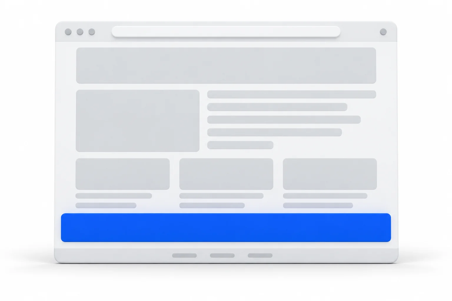 Banner publicitario azul encima del pie de página de una página de Cryptwerk