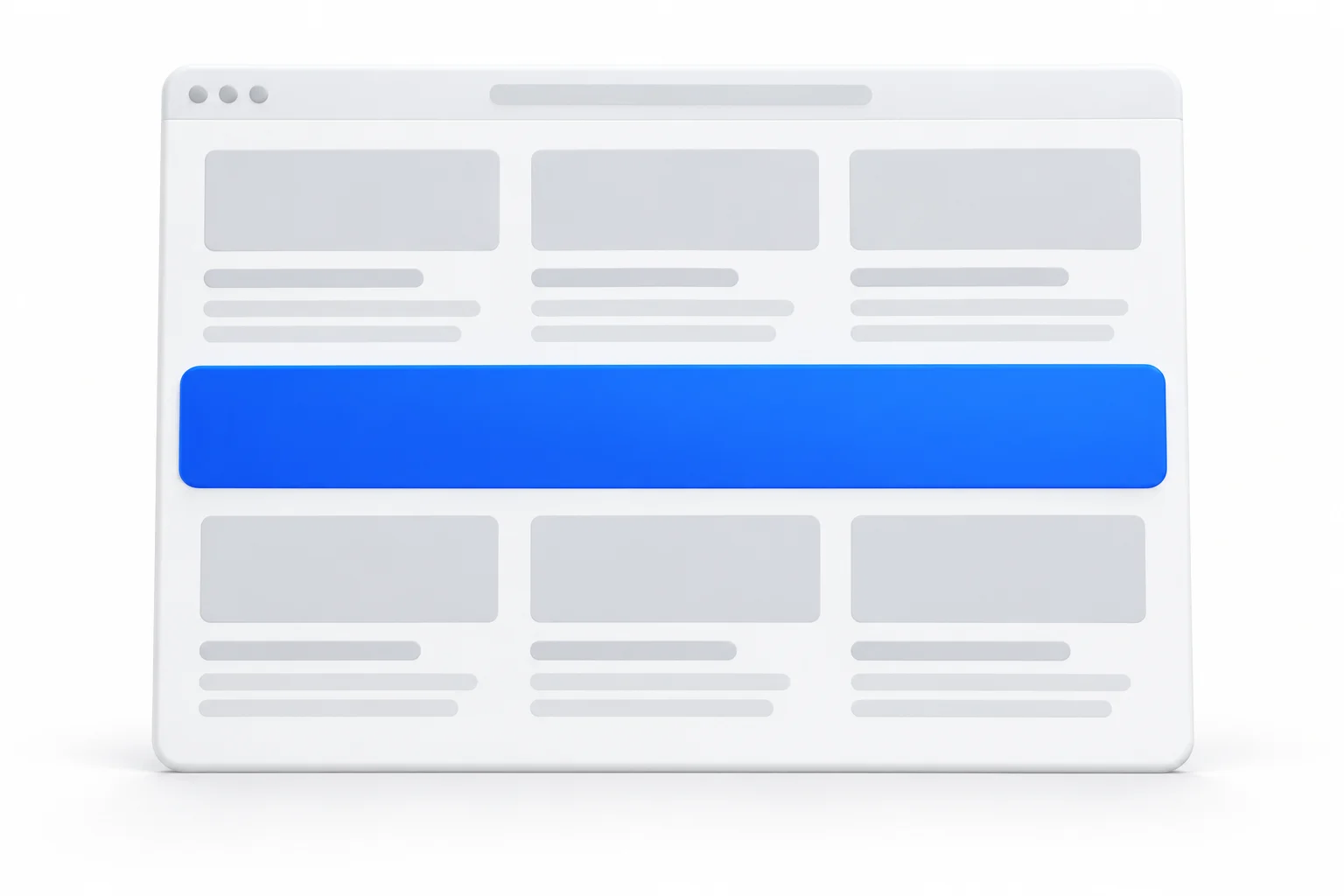 Banner publicitario azul entre secciones de contenido de una página de Cryptwerk