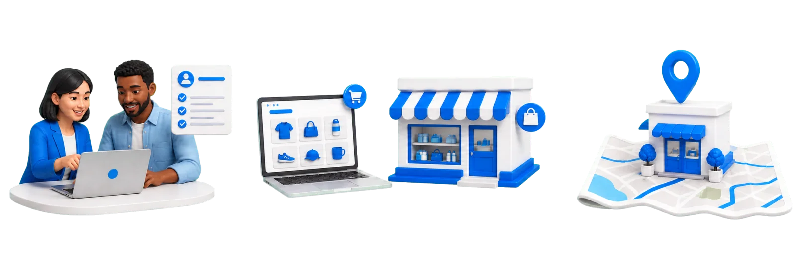 Company profile, Market catalogue and Map work together to guide buyers to a business