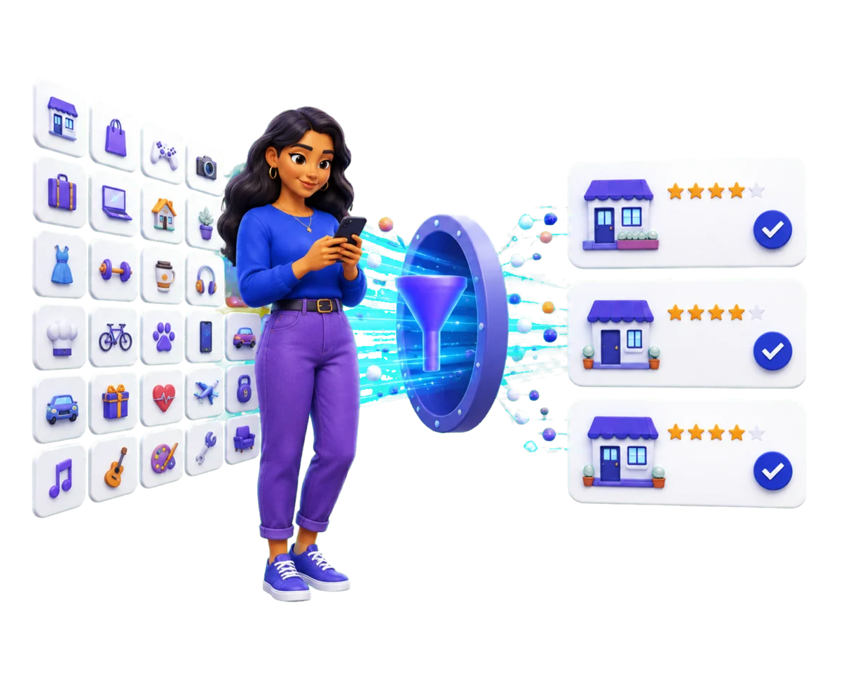 Crypto user filtering categories and choosing trusted crypto-friendly companies