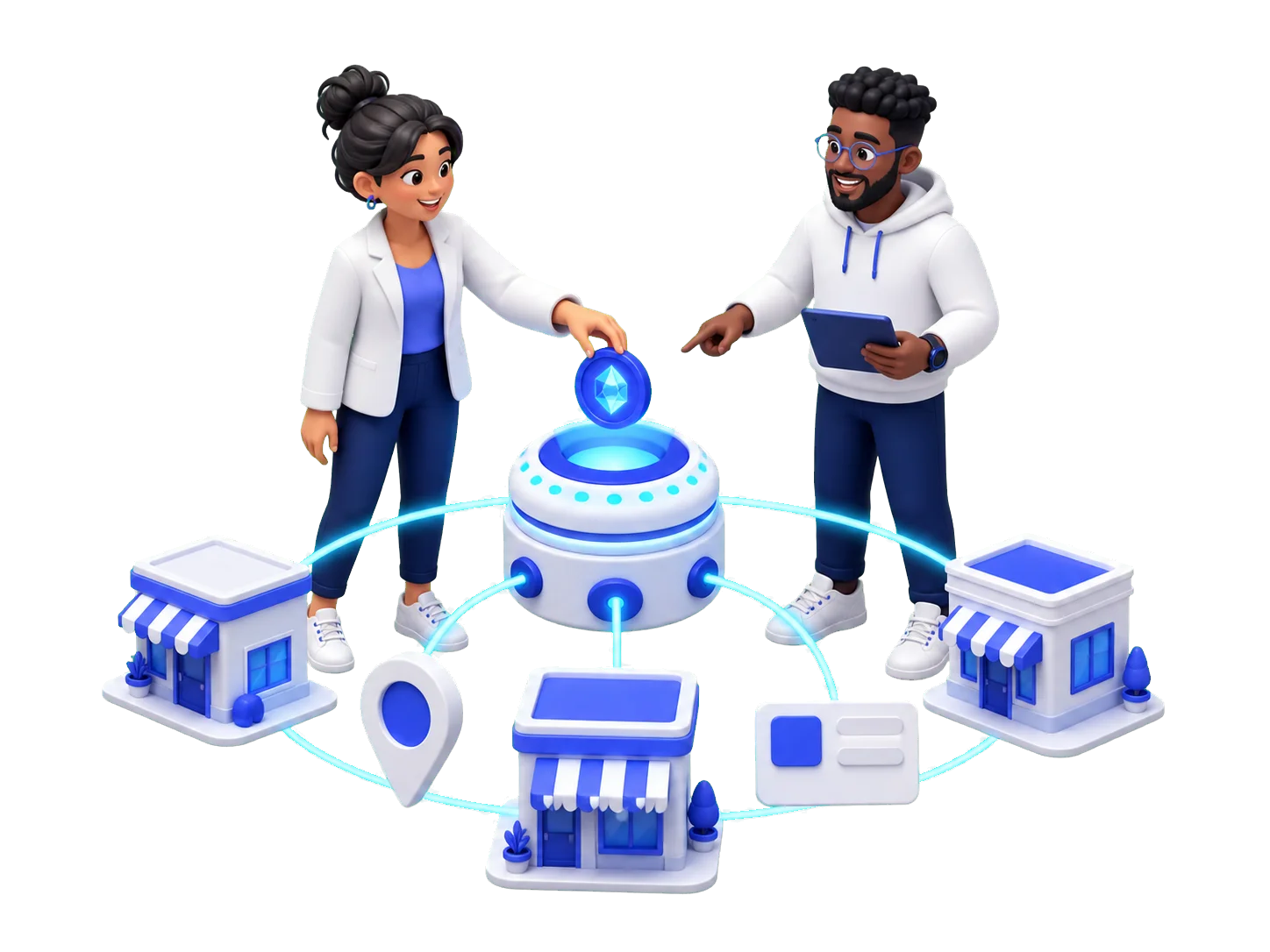 Coin project founders connecting their asset with crypto-ready merchants