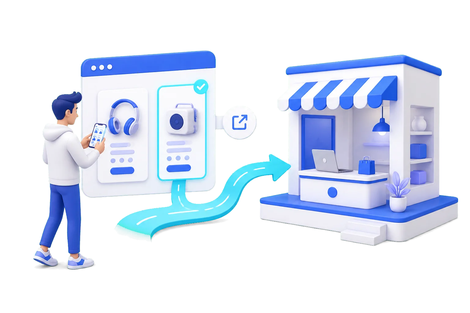 Crypto user and merchant connected through discovery
