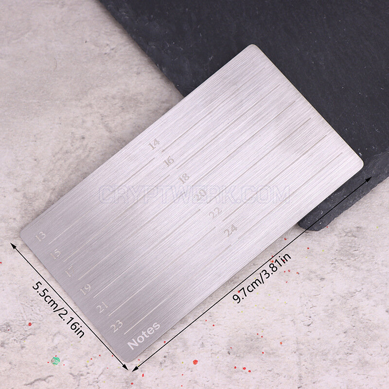 Seed Phrase Steel Plate